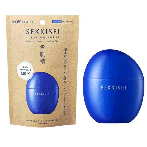 Kose SEKKISEI Clear Wellness UV Defense Sunscreen Milk (50ml/1.7oz.) SPF50+ PA++++