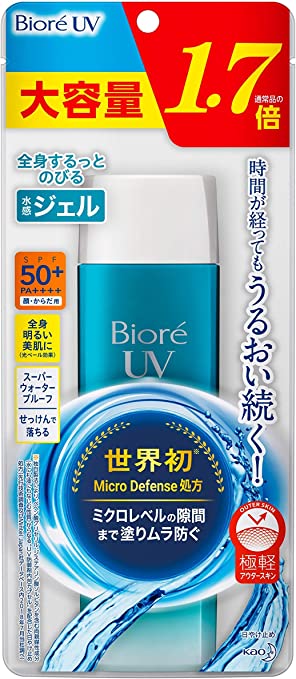 Kao Biore UV Aqua Rich Watery Gel Sunscreen SPF50+ PA++++ Big Size 155ml